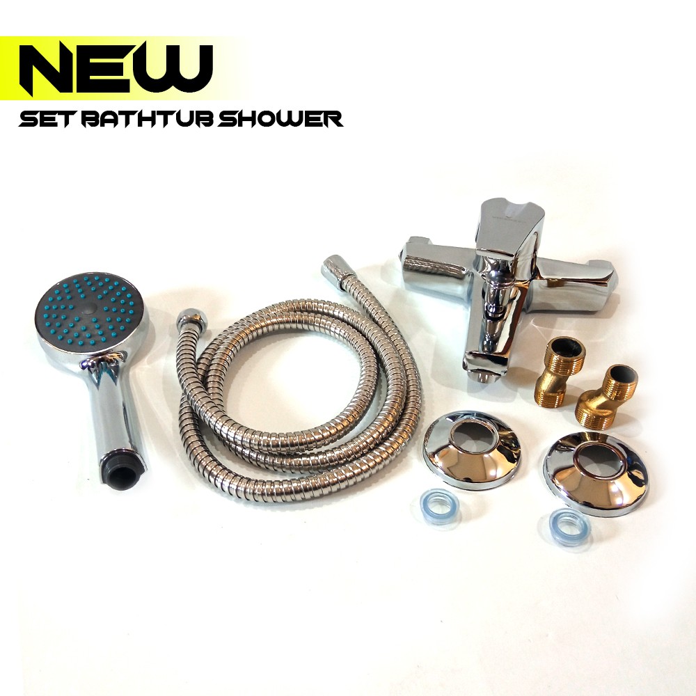 Kran Bathub Shower Mixer  Panas Dingin Keran SET Kran Bathub Shower Keran 1/2&quot;