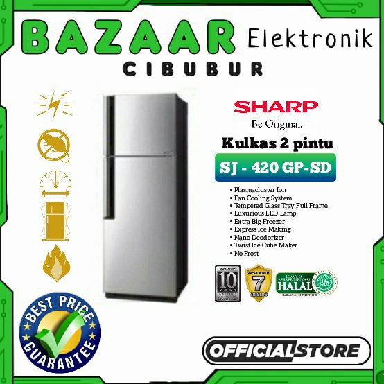 sale KULKAS 2 PINTU LEMARI ES SHARP SJ420GPSD SJ 420 GP SJ420 Limited