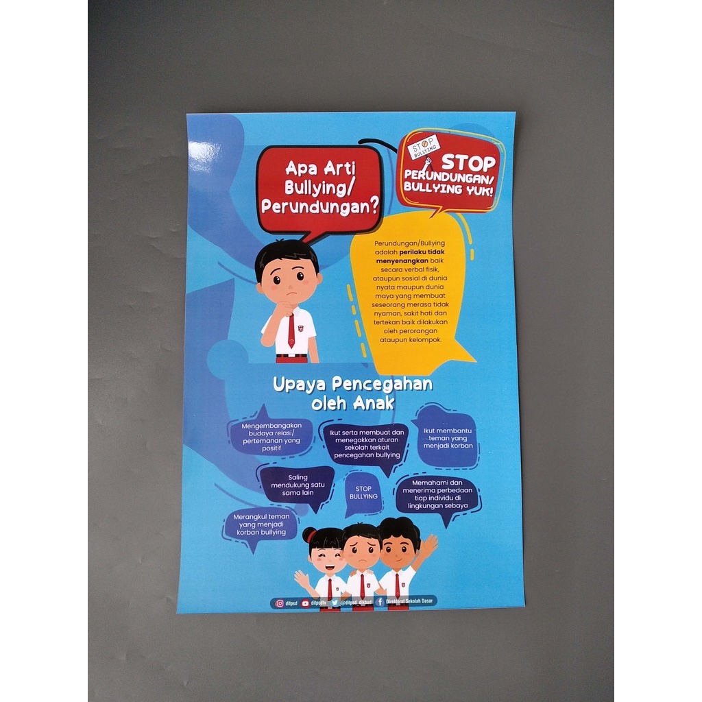 

Poster Stop Bullying (C), Poster Sekolah, Poster Kekerasan Anak dan Bullying, LAMINATING