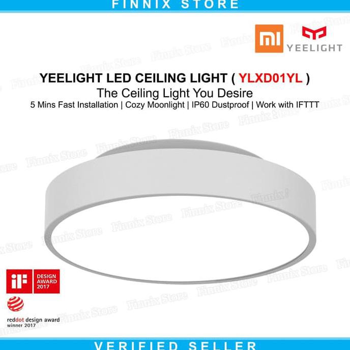 Diskon Xiaomi Yeelight Led Ceiling Light With Remote Control Lampu Bohlam Led - Blue Dino Terbaru