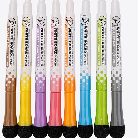 

special 17|SQ34|DRY WIPE WHITE BOARD MARKER 8pcs | non toxic | ink refillable marker magnetic eraser kids | spidol penghapus alat papan tulis anak
