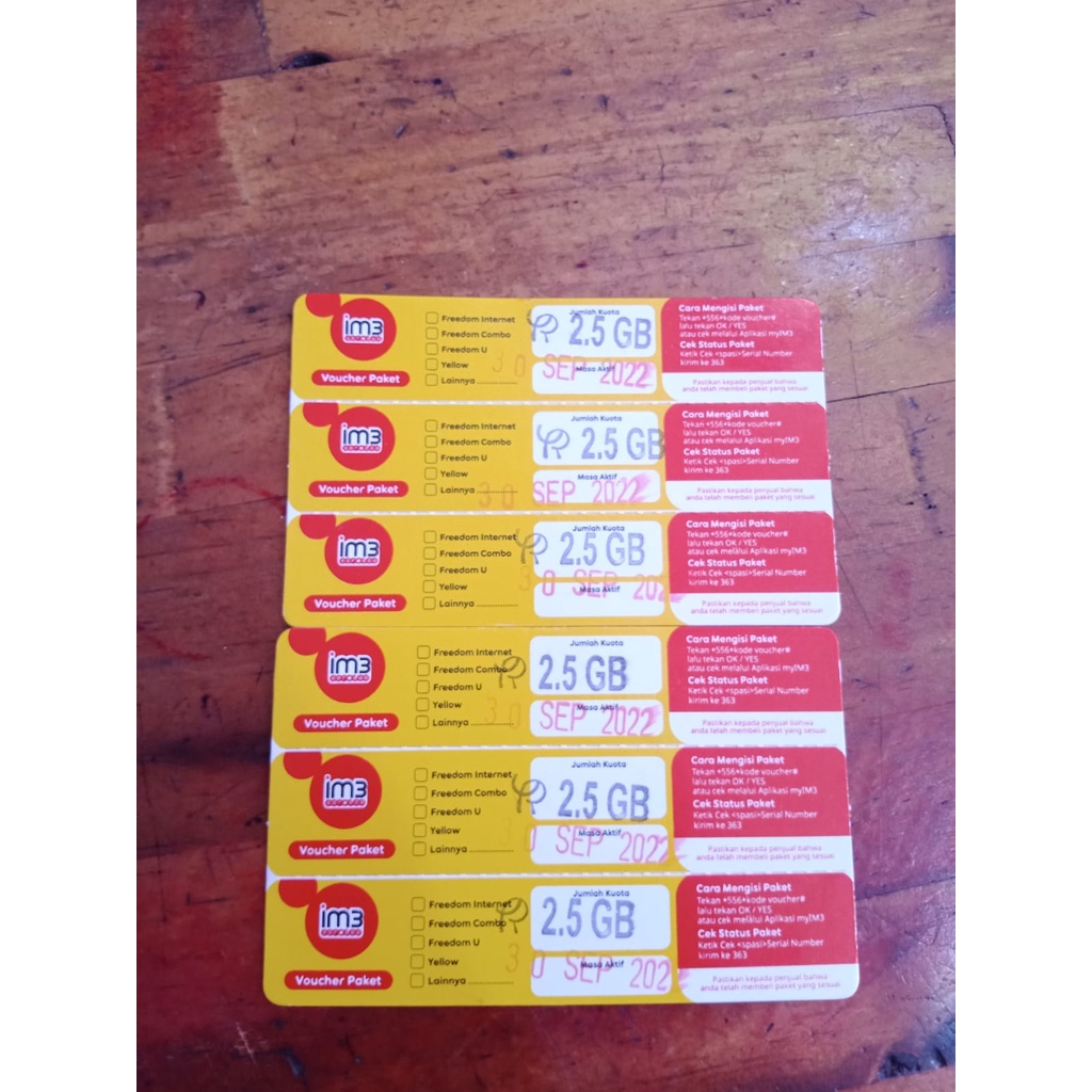 VOUCHER KUOTA INDOSAT DATA 2.5GB/5HARI