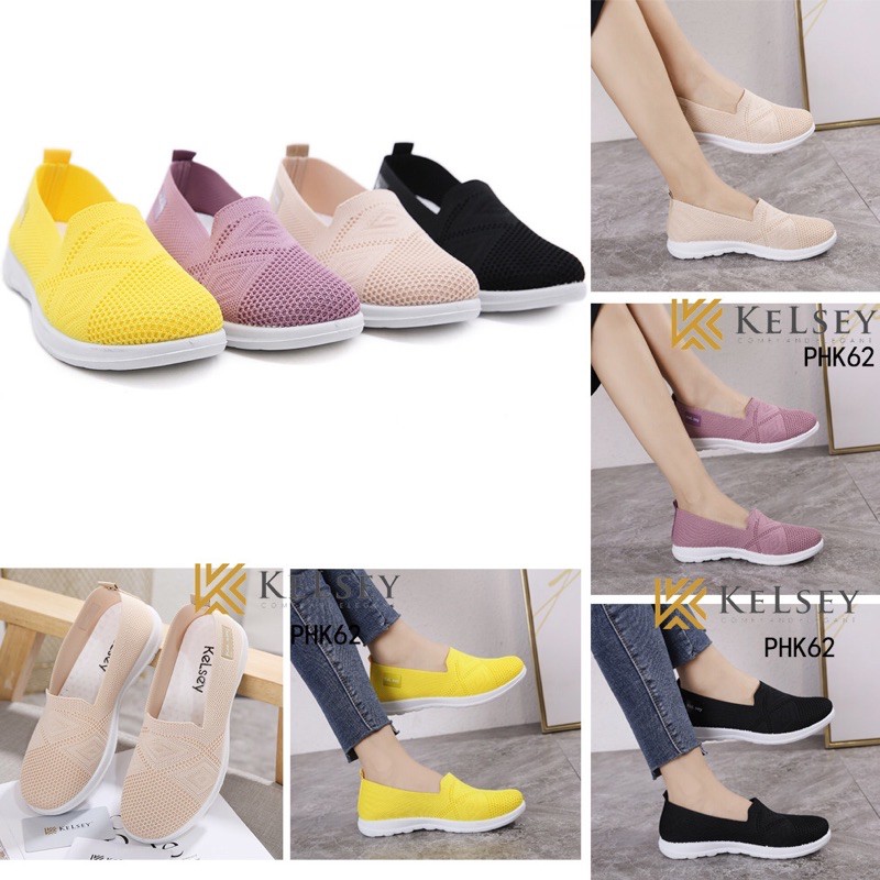 (GRATIS ALAS KAKI) RESTOCK!!  NICOLE SEPATU SLIP ON KELSEY #PHK62  Flexknit Flats import