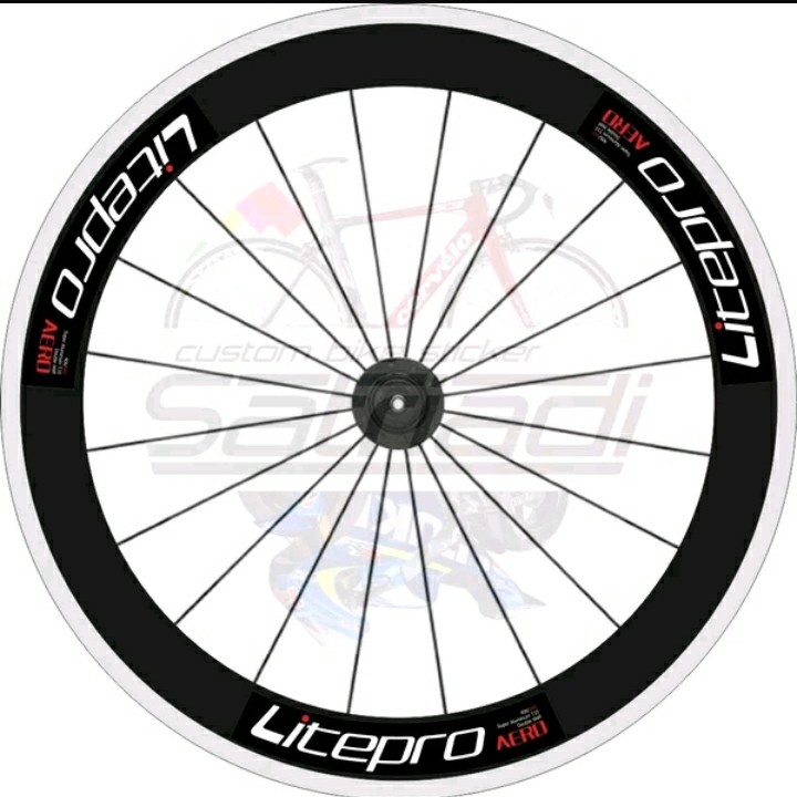 Stiker Rim Sticker Rims Litepro S42 rim 20 406 untuk sepeda lipat Rim 22 inch silahkan kirim pesan