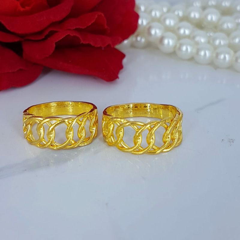 cincin replika emas London lapis emas 24k penang persis sperti emas asli best seller mewah