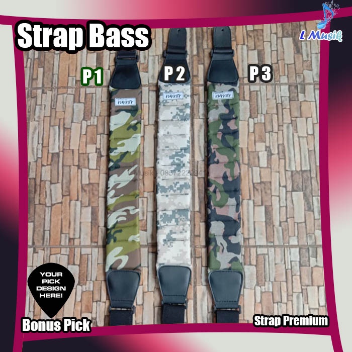 STRAP BASS GITAR PREMIUM TEBAL EMPUK