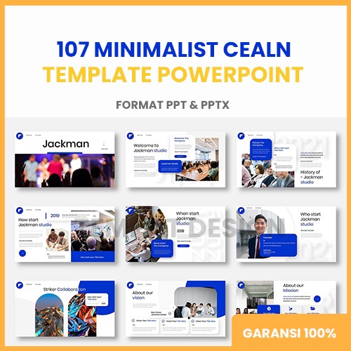 107 Template Powerpoint Premium Minimalist Clean Terbaru 2022 PPTP & PPTX