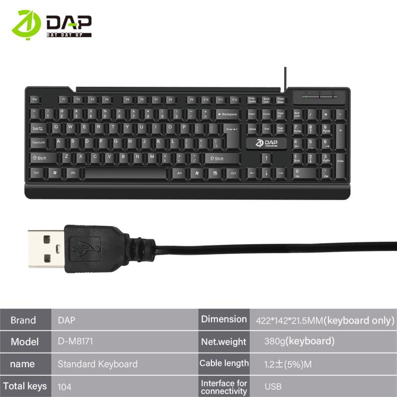 DAP Portable Mini Multimedia Keyboard D-M8171 High-Speed Universal Ser