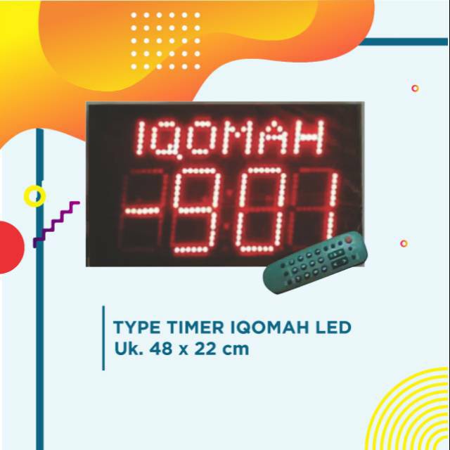 JAM DIGITAL MASJID TYPE TIMER IQOMAH LED