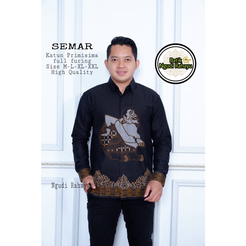 baju batik pria lengan panjang modern  ORIGINAL BAJU PREMIUM KEKINIAN BATIK SOLO MURAH SOGAN SEMAR