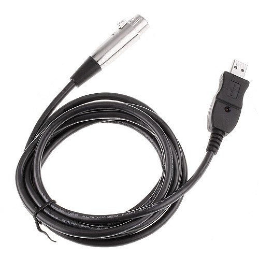 USB to XLR Microphone Studio Audio Adapter Connector 2.8M - AY12 ( Mughnii )