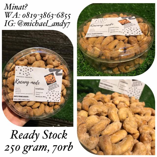 

Kacang mede goreng tepung bumbu olahan