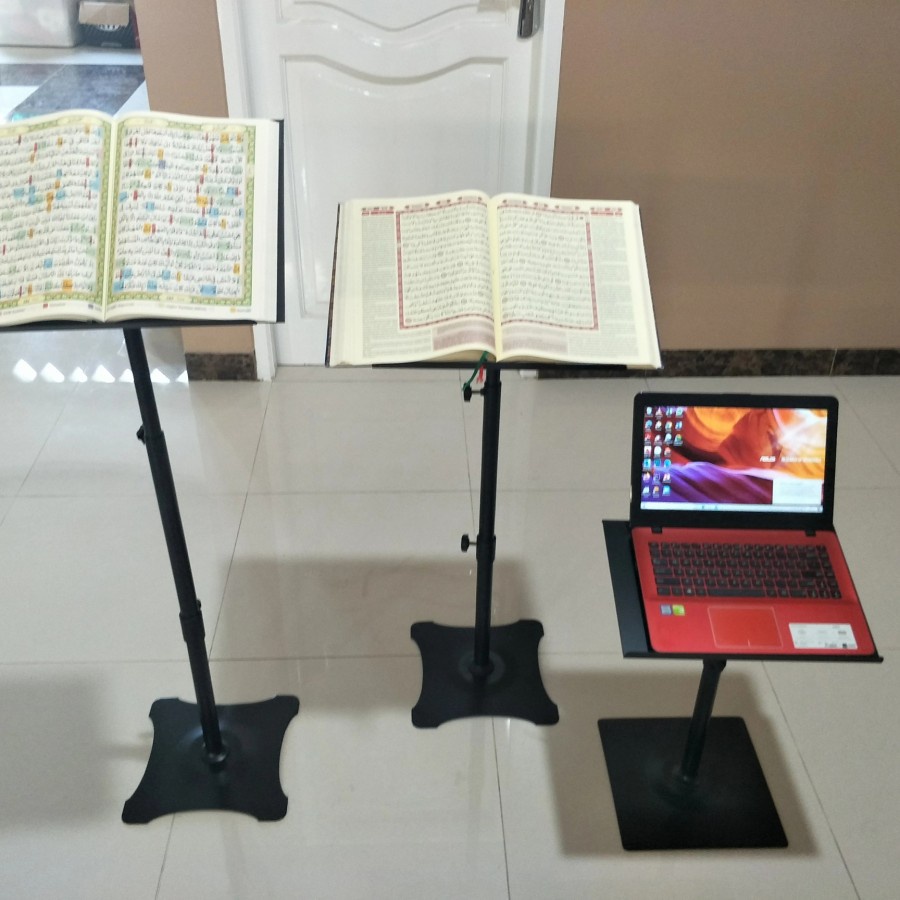 Standing Qur'an Multi Fungsi untuk Shalat maupun Kerja Ful Besi