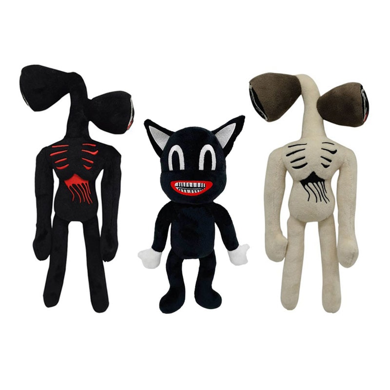 Hot Horror Game Plush Toys 35 cm Siren Head Plush Toy White Black Sirenhead Boneka Horror Karakter Peluches Mainan Hadiah