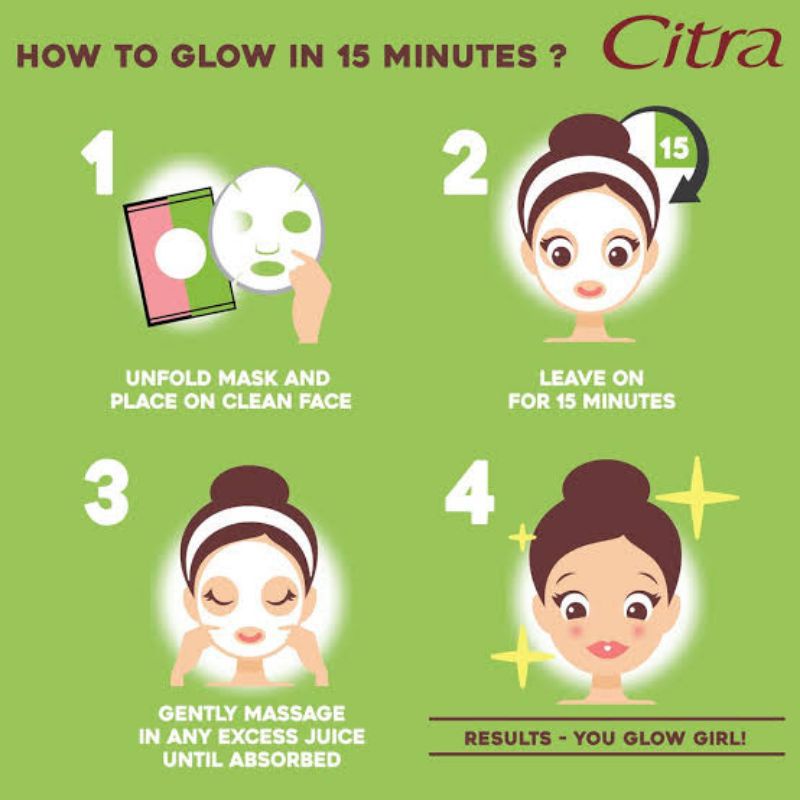 Citra Glow Recipe Juicy Sheet Mask Sakura &amp; Aloe vera 25 Gram Masker bening bercaya