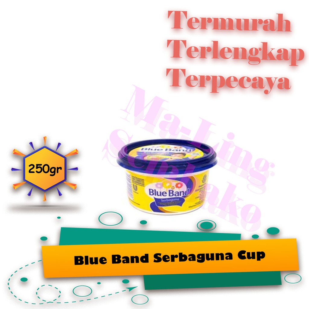 

BLUE BAND MARGARINE SERBAGUNA CUP 250G, Margarin, Bahan Dapur, Bahan Masak, Bumbu Dapur, Bumbu Masak