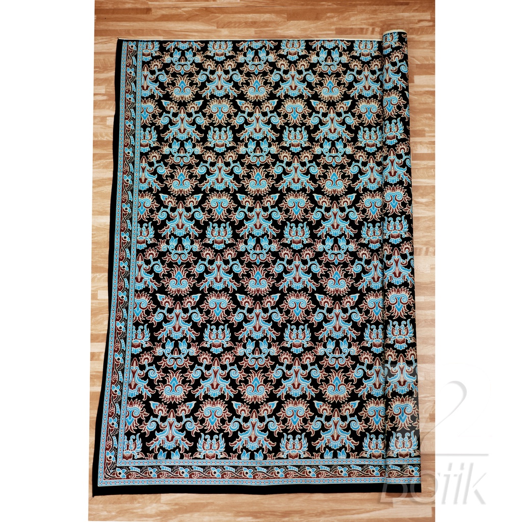 BAHAN BATIK PREMIUM Katun Motif Arum Sari Warna Biru Muda Cyan Tosca Hitam 724706 Cap 72 Jarik Jarit Samping Kebat Panjang Batik Katun Modern Premium Bahan Seragam Batik Pernikahan Kantor Keluarga Murah Kamen Jadi Batik Bali Lembaran