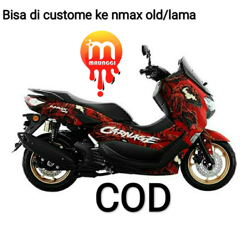 Decal new nmax 2021 full body Striping motor nmax 2021 2022 full body Sticker motor Stiker new nmax full variasi motif carnage