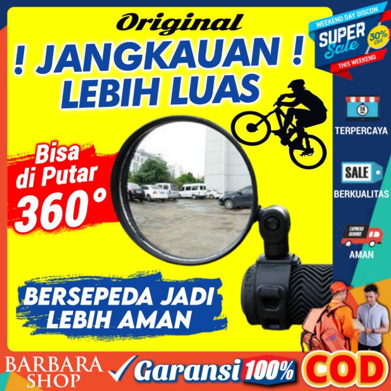 Kaca Spion Sepeda MTB Spion Bulat Komponen Sepeda Gunung Lipat Aksesoris Sepeda Handle Sepeda