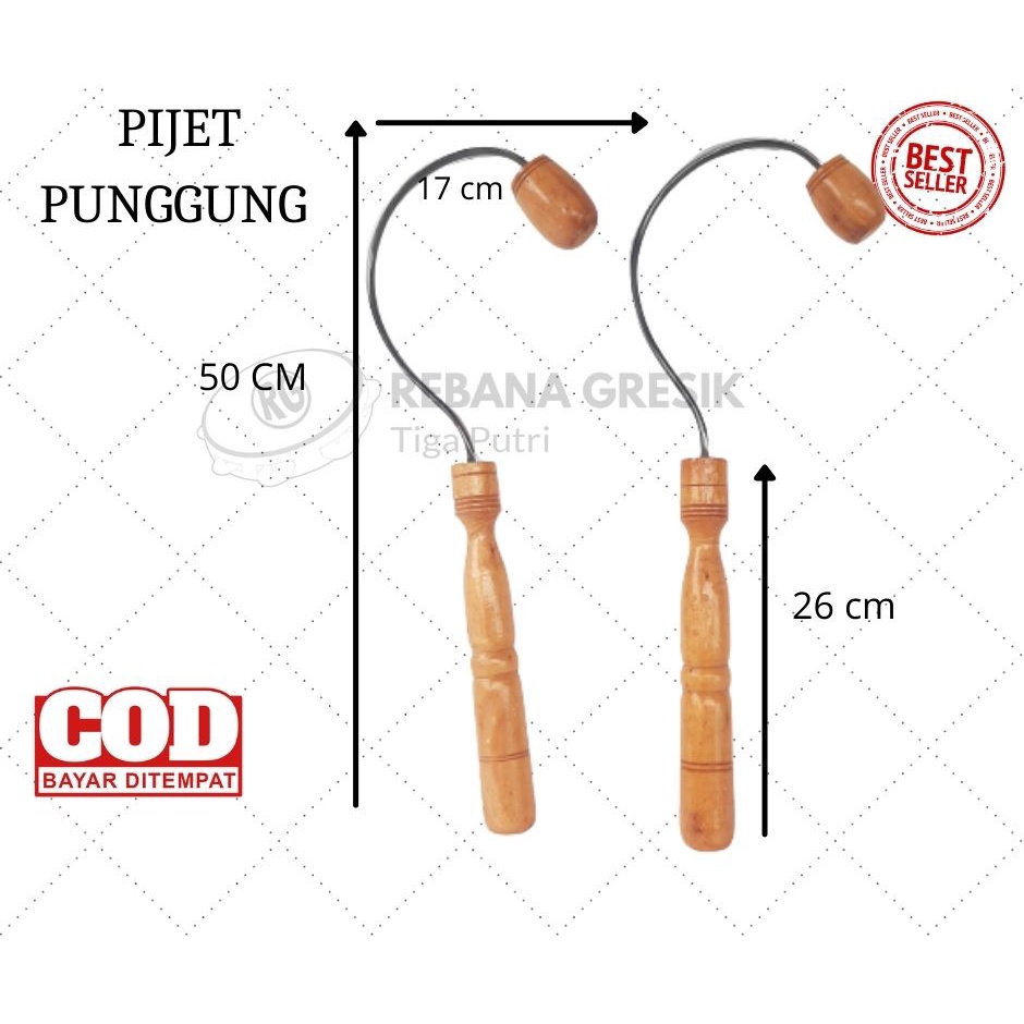 Alat Pijat Punggung / Alat Pijat Gantol Tadisional Untuk Punggung, Kayu Mahoni