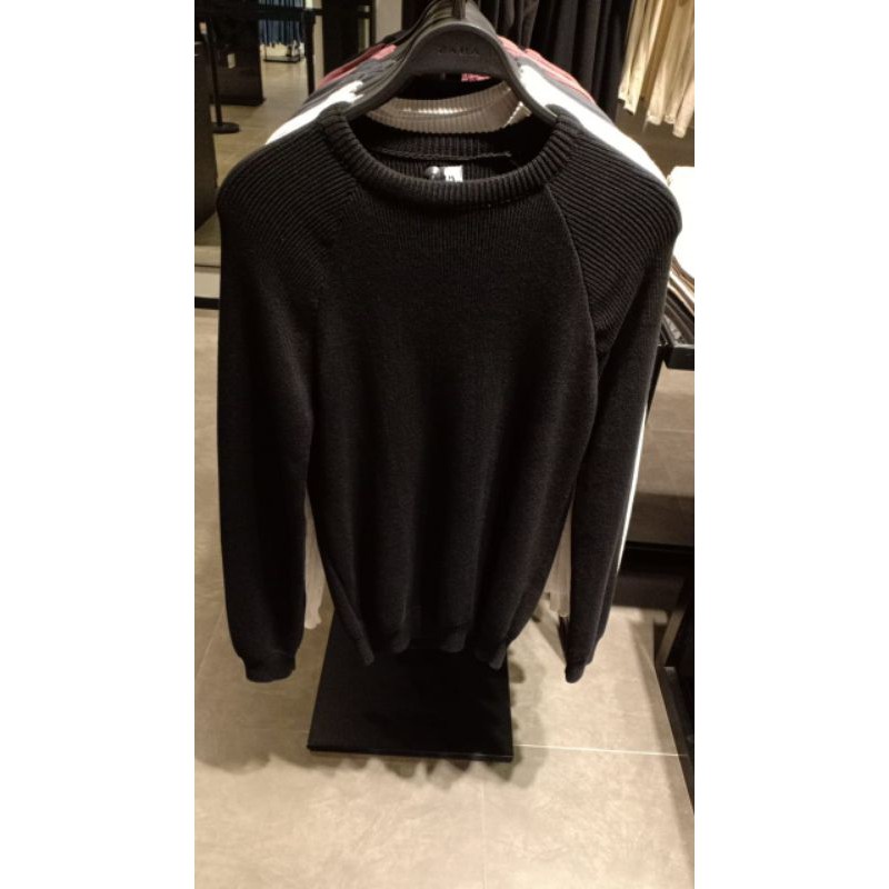 ZARA MAN  SWEATER LENGAN PANJANG PRIA JERSI RAJUTAN DOBEL