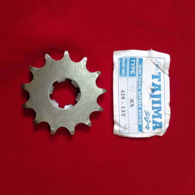 GIR DEPAN/GEAR DEPAN YAMAHA 428-13T RX KING-JUPITER-VEGA-F1ZR  MERK TAJIMA