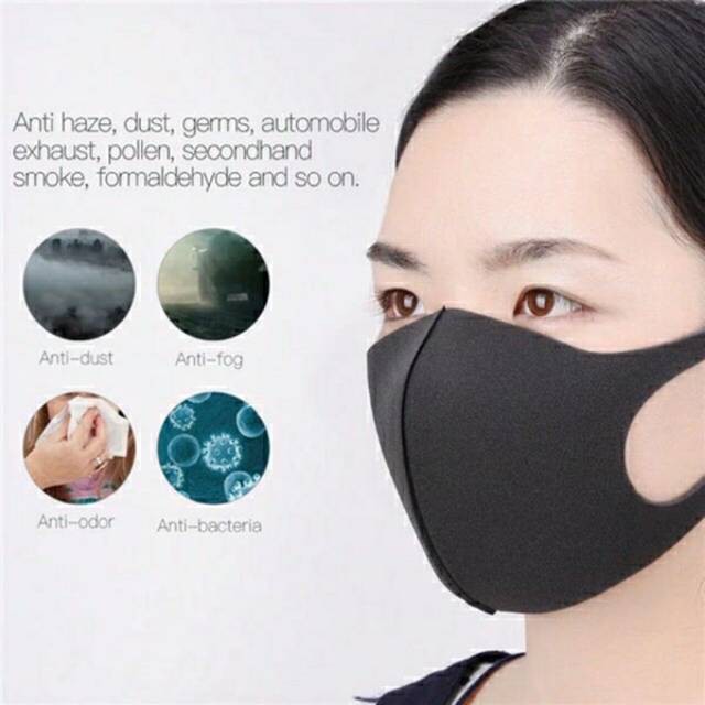 Masker Kain Korea Bahan Scuba - Bisa Dicuci - 1pcs