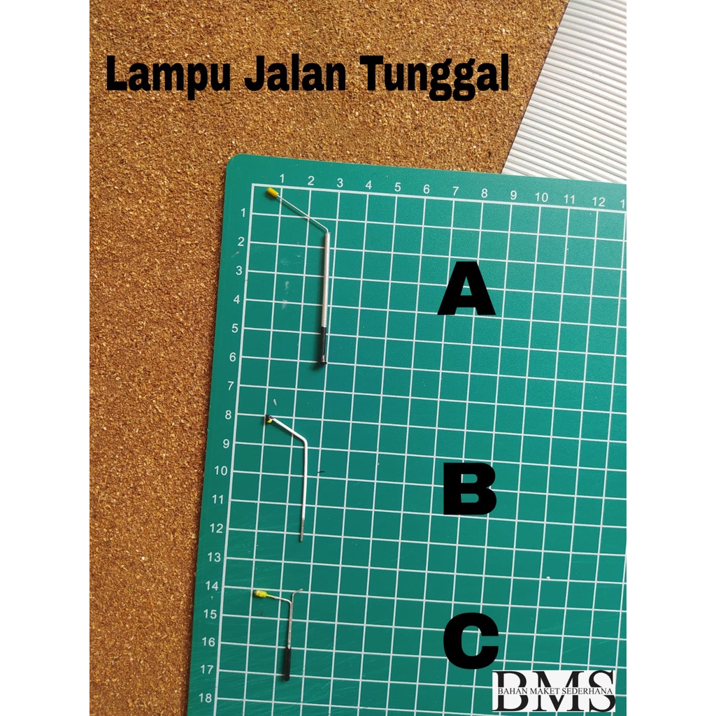 LAMPU JALAN MAKET MINIATUR TANPA KABEL