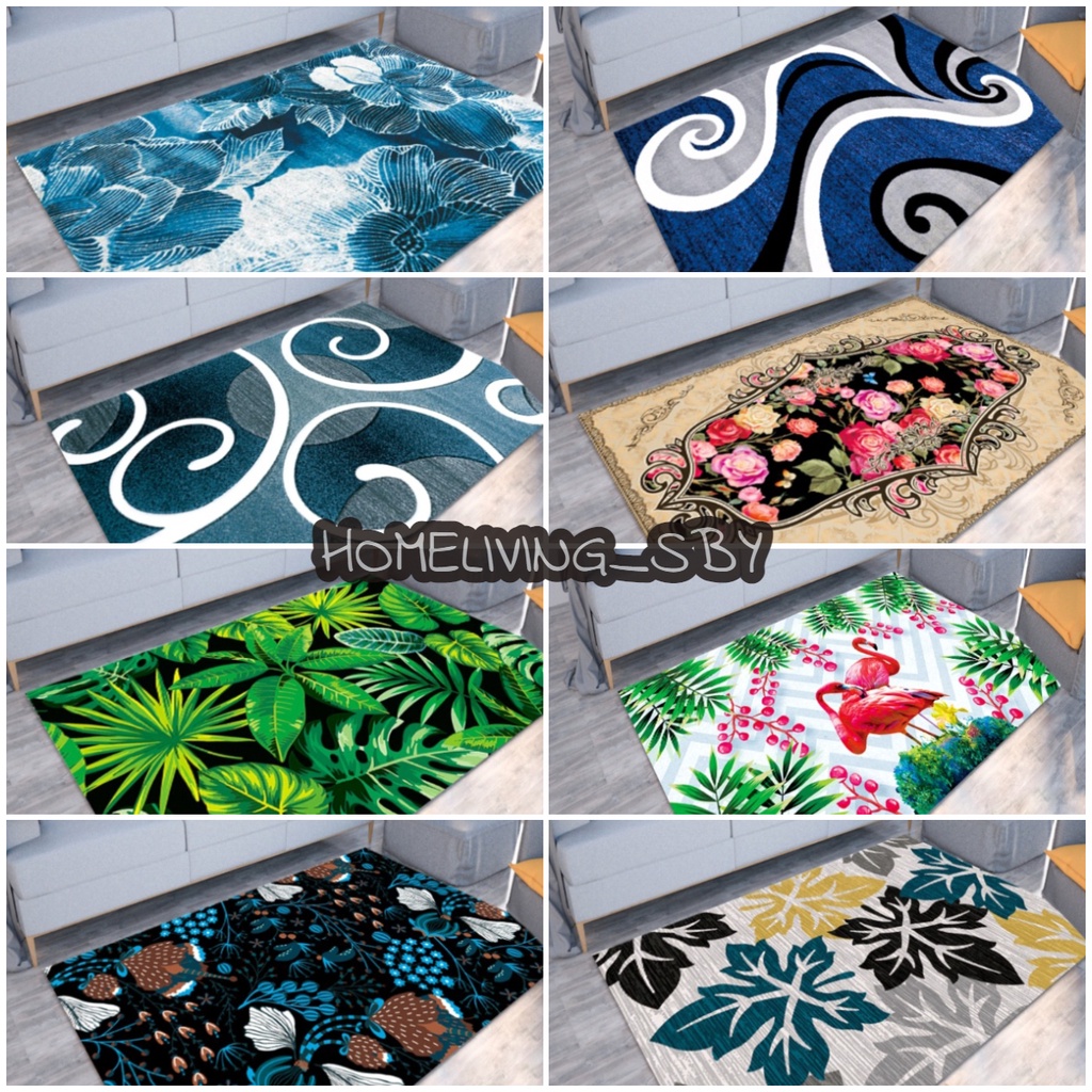 Karpet Lantai Bulu Permadani Ruang Tamu Murah Anti slip ukuran 90 cm x150 cm HOMELIVING
