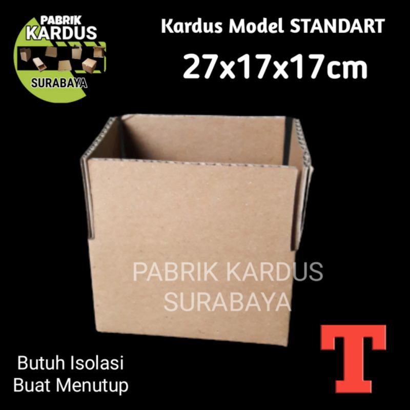 

KARDUS T COKLAT 27x17x17 cm DUS DOS KARTON BOX KOTAK PACKING AKSESORIS