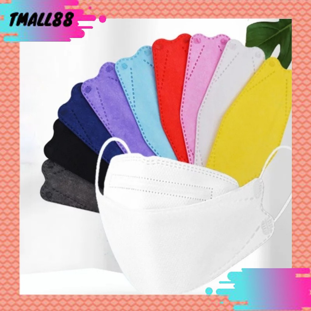 Masker Earloop 4Ply 10 Warna Random Wanita / Pria Isi 10Pcs Import Real Pict TMALL88