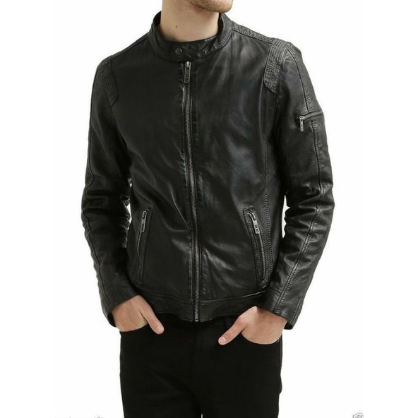 Jaket Kulit pria exclusive Original 100% sintetis import kualitas premium