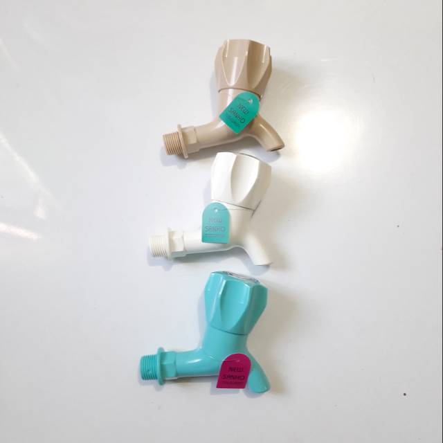 Kran Plastik Pvc NEW SANHO / Keran Air PUTER / PLASTIK TAP
