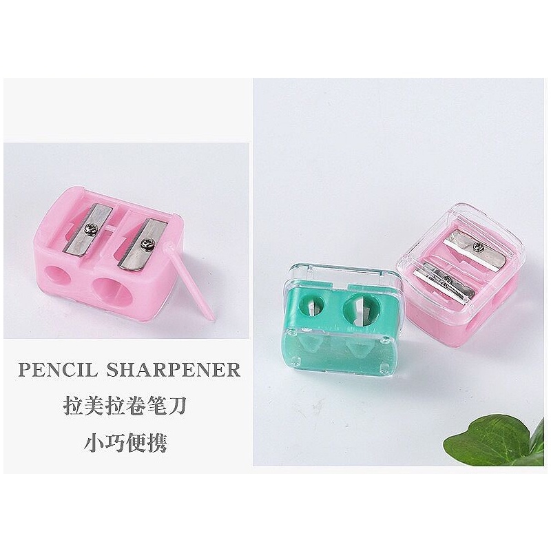 1PC Double Holes Pencil Sharpener Makeup Pencil Multi Purpose Mechanical Pencil Sharpener for Office School Supplies