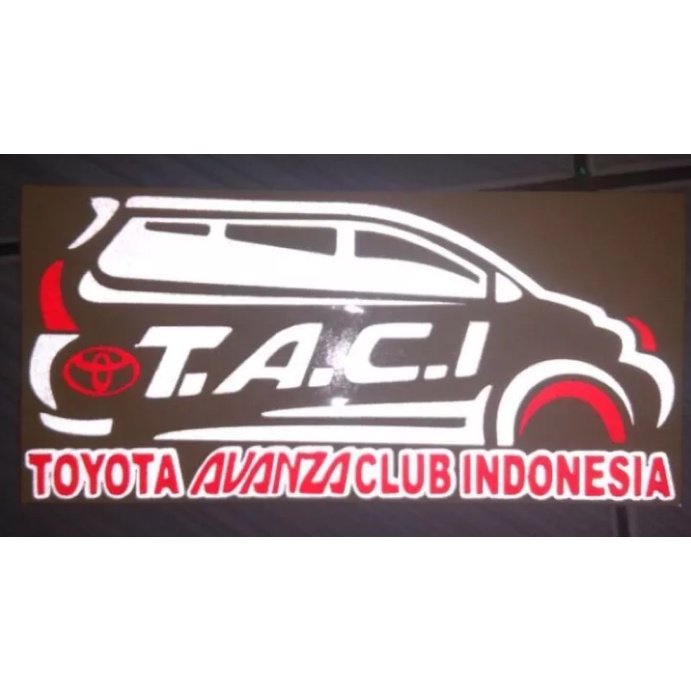 Stiker Sticker Mobil TACI Toyota Avanza Club Indonesia