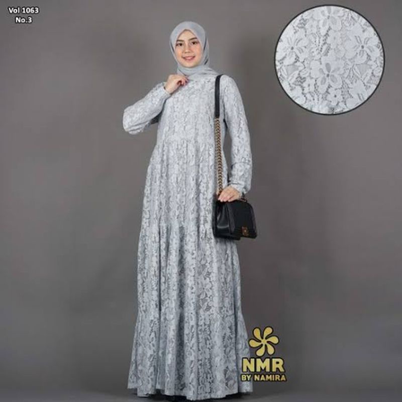 MURAH Gamis NMR by NAMIRA Brukat Size L