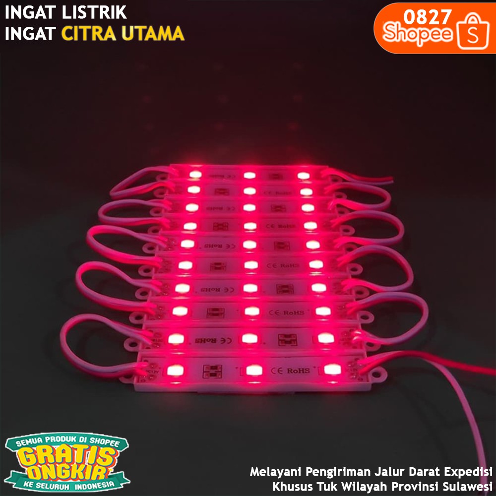 LAMPU LED MODULE 3MATA BIASA [RED] ROHS K0827