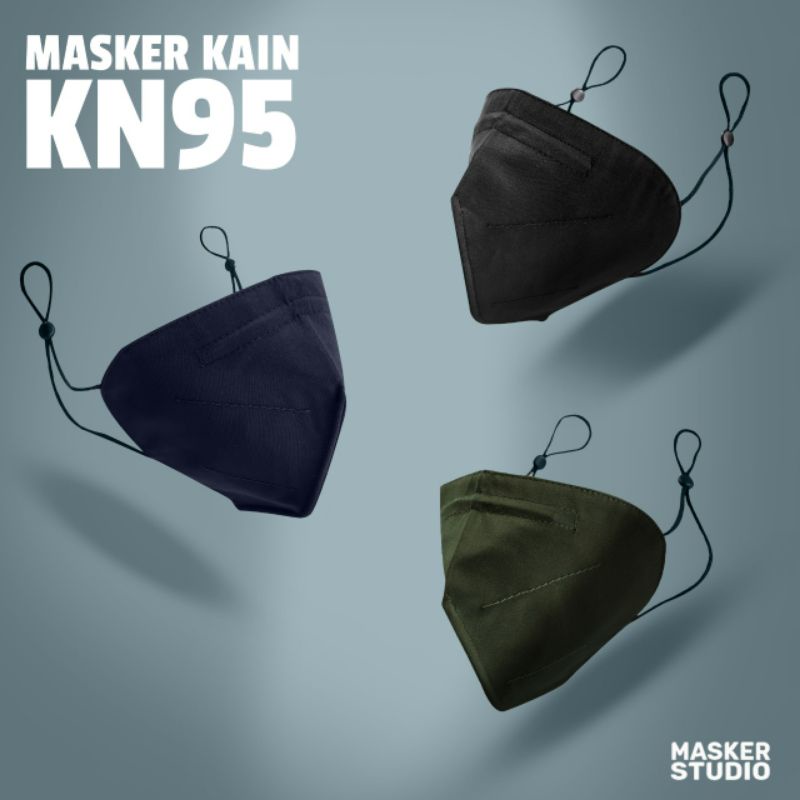 Masker Kain KN95 5Ply (Water Repellent &amp; Anti-Microbial) by Masker Studio