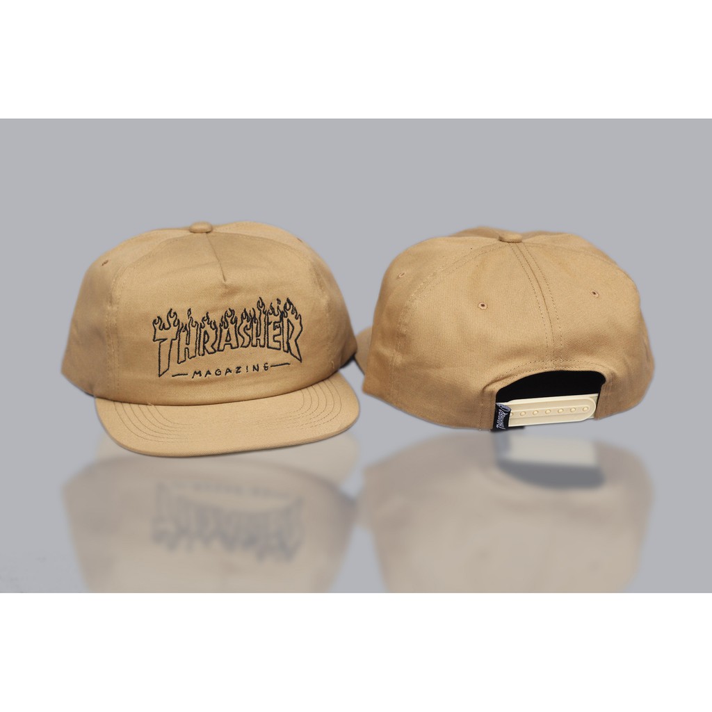 Topi Thrasher Witch Tan Strapback Cap High Quality