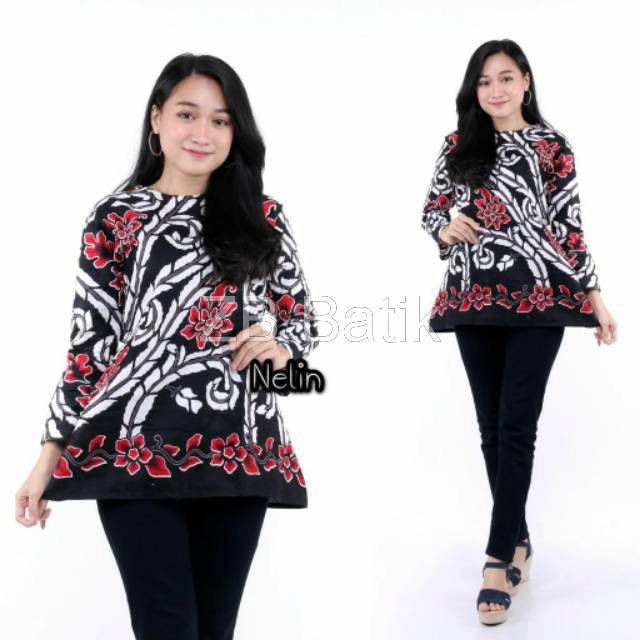 Batik Dolby Dolbi Dobby Doby Tenun Sutra Tulis Katun ATBM Baron ATASAN BATIK WANITA sogan