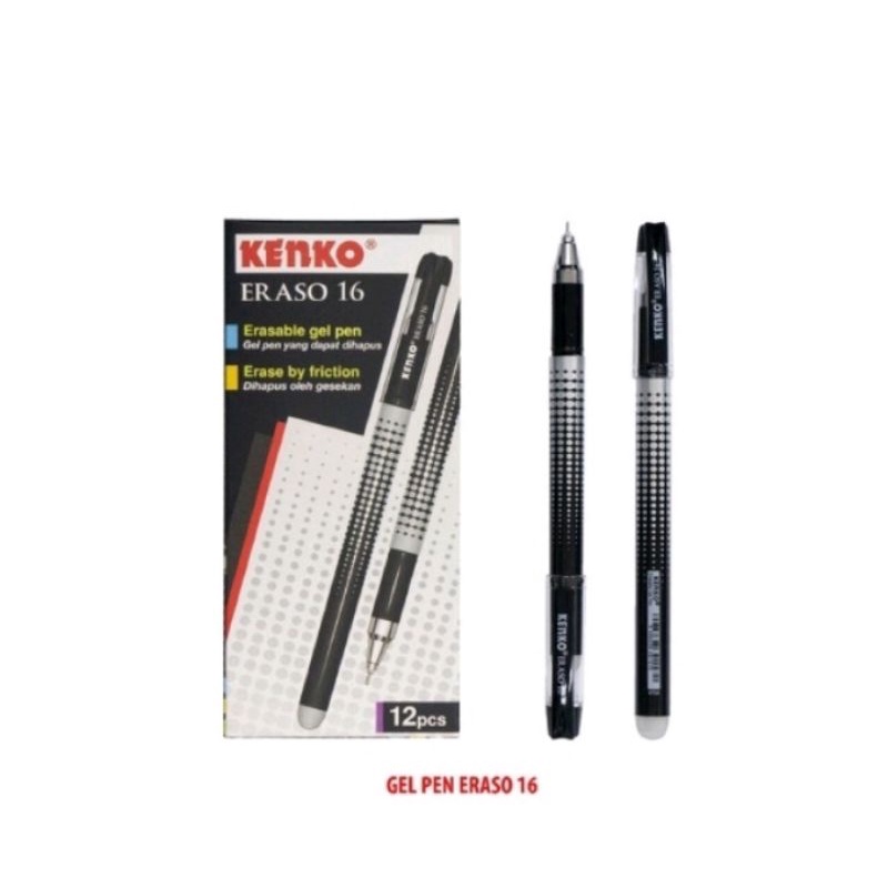 

Pulpen / Pen / Pena Gel Kenko Eraso 16 Eraserable Bisa Dihapus Ecer (2pcs)