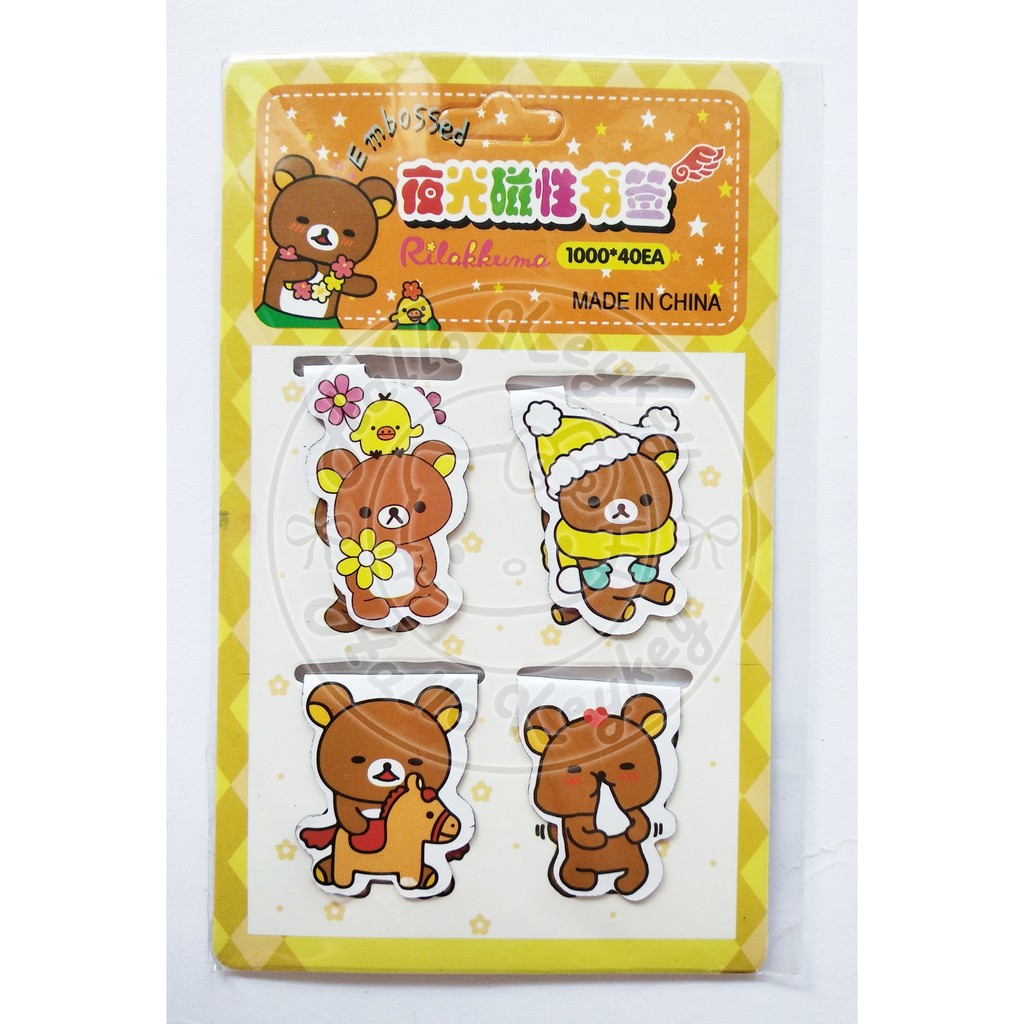

pembatas buku jepit magnet rilakkuma