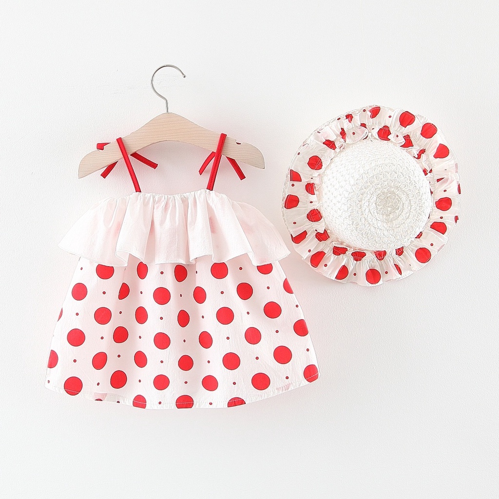 [free topi] 6-36bln DRESS+TOPI ANAK GAUN BAYI PESTA ANAK BAYI PEREMPUAN F+Topi catalog