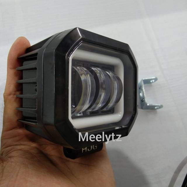 Lampu tembak sorot LED CWL 3 mata lensa 6D 60watt HJG cree angel eye Kotak