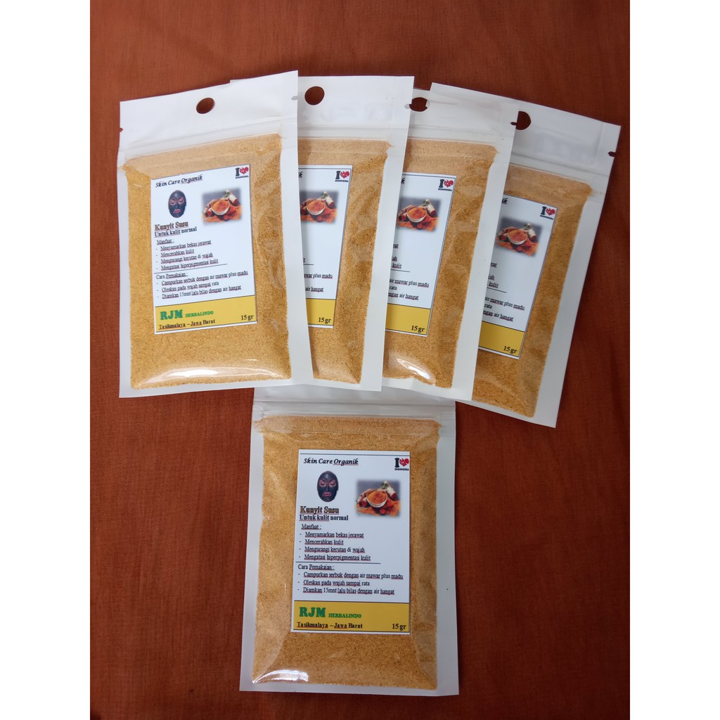 MASKER WAJAH KUNYIT PLUS SUSU 3 SACHET
