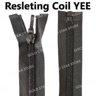 Resleting COIL YEE Isi 1 Lusin No 5 Ritsleting Koil Zipper Gigi Halus Gigi Kecil