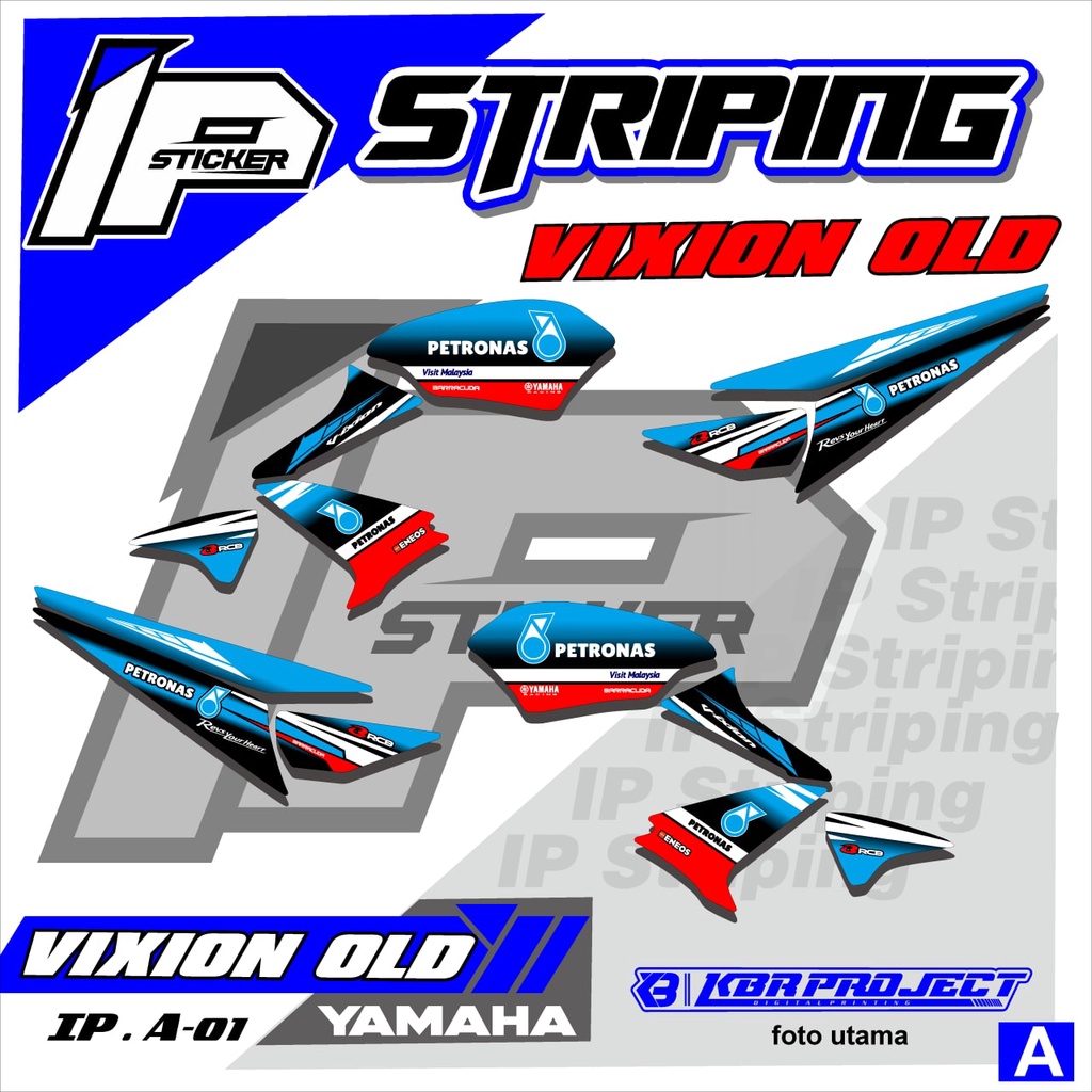 Striping VIXION OLD PETRONAS - Sticker Striping Variasi List YAMAHA VIXION OLD PETRONAS IP.A-01