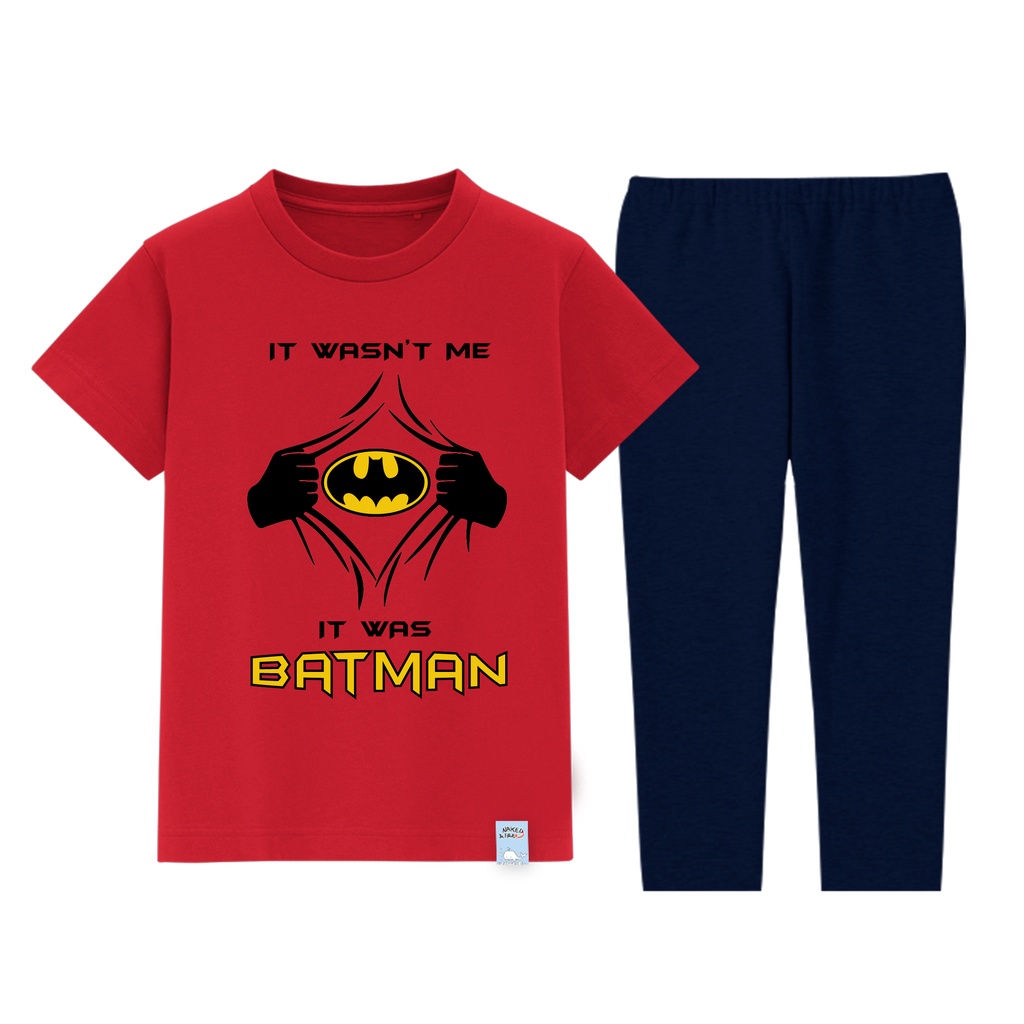 Piyama Tidur Anak READY untuk Usia 2 Sampai 8 Tahun Batman dengan Bahan Cotton Combed 30s Premium