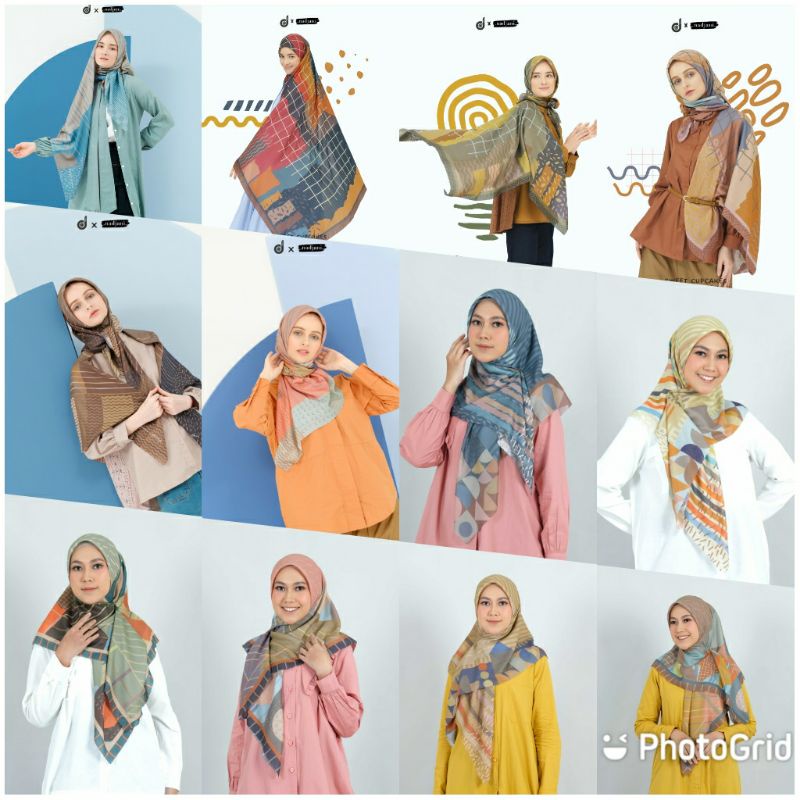 HIJAB DEENAY X NADJANI SPRINKLE COOKIES CHOCOLATE SPRINKLE BLUE PEACH SWEET CUPCAKES GREEN TEA LEMON