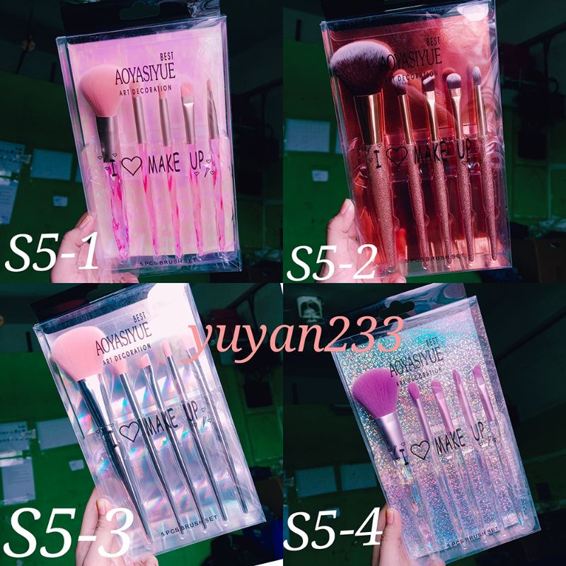 PROMO!!PAKET MAKE UP BRUSH AOYASIUE 5 in 1/KUAS MEWAH